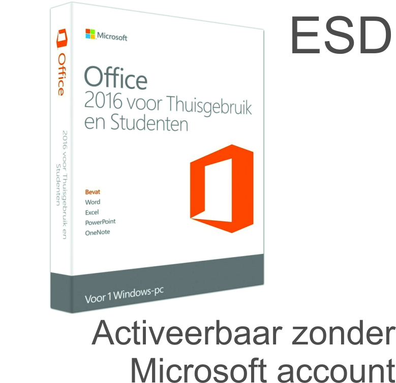 Microsoft Office 2016 Home and Student, 1 User (Word, Excel, Powerpoint) - ESD pre-owned, activeren binnen 1 maand