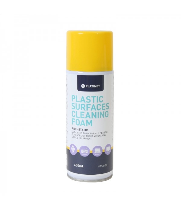 Platinet Plastic cleaning foam, 400ml, Anti-static, streeploos voor bjiv audio- visual en office equipment