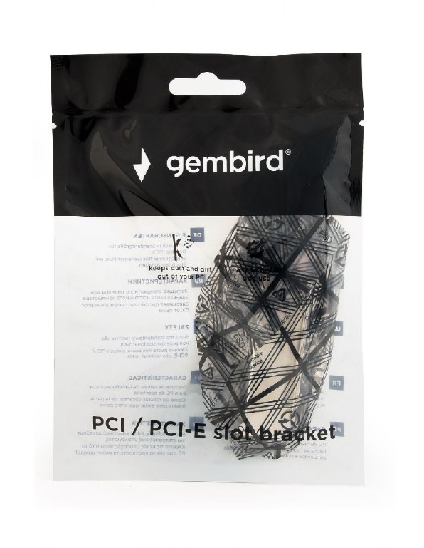 Gembird PCI/PCI-E slot bracket, gesloten (3 stuks)