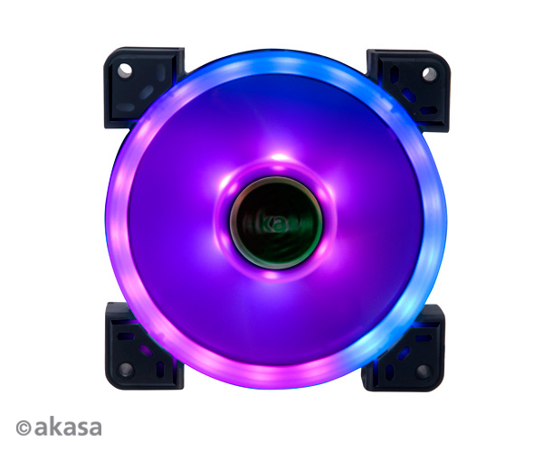 Akasa 12cm TWIN Loop, Dual Sided Addressable RGB LED Fan, Vegas TLX (ASUS Aura, MSI Mystic Light Sync, Gigabyte Fusion, ASRock Cert.)