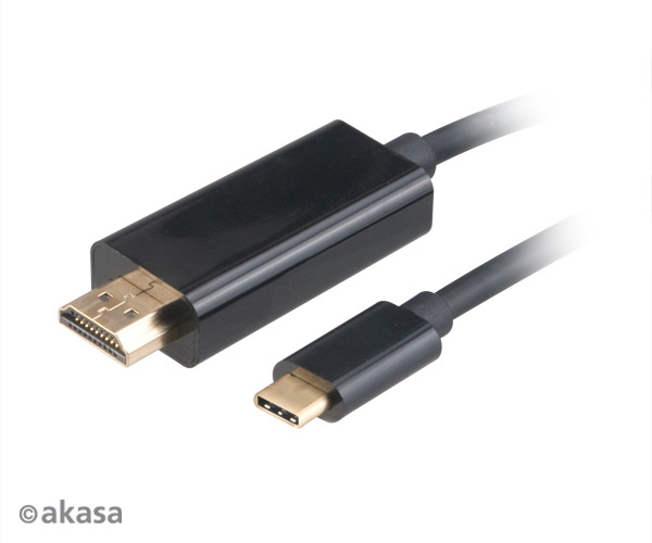Akasa Type C to HDMI Adapter cable (4K@60Hz), 1.8 meters, *USBCM, *HDMIM