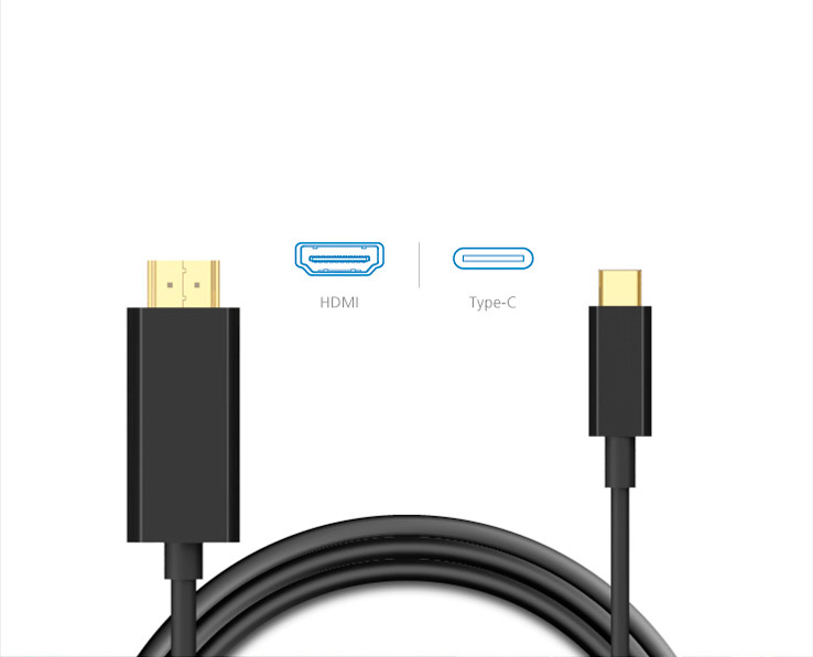 Akasa Type C to HDMI Adapter cable (4K@60Hz), 1.8 meters, *USBCM, *HDMIM