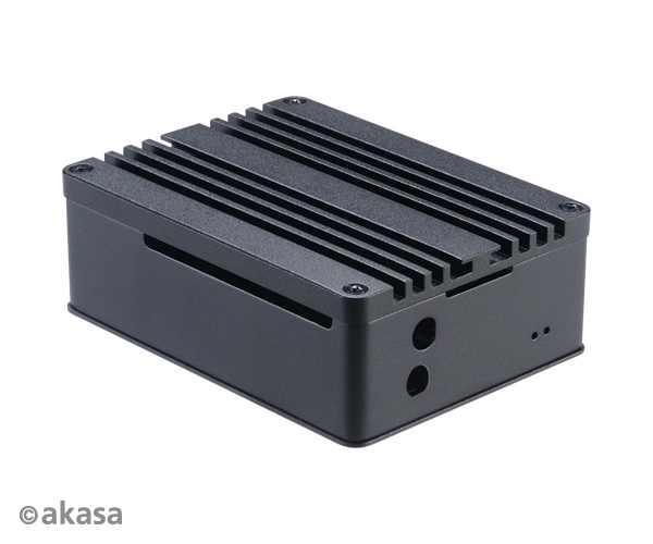 Akasa Pi III Extended Aluminium case with Thermal Modules for Asus Tinker/S and Raspberry Pi 3B+/B (SD Slot concealed)