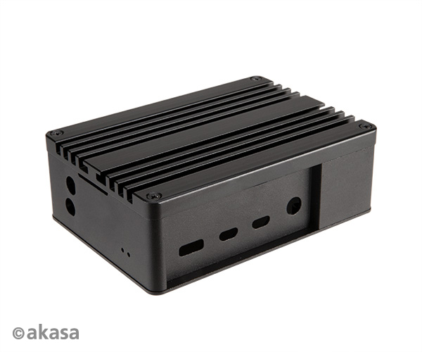 Akasa Gem Pi 4 Extended Aluminium case with Thermal Modules for Raspberry Pi 4 Model B, (SD Slot concealed)