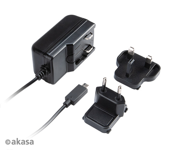 Akasa 15W USB Type-C power adapter, for Raspberry Pi 4, mobile phones, tablets