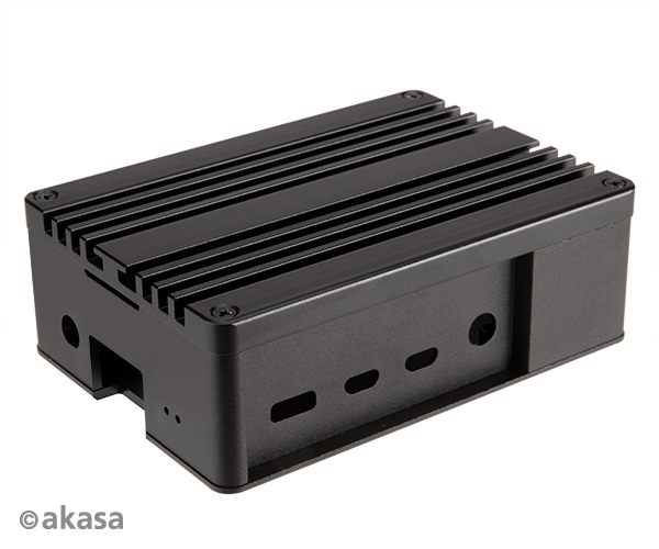 Akasa Gem Pro Pi-4 Extended Aluminium case with Thermal Modules for Raspberry Pi 4 Model B, Full I/O opening support.