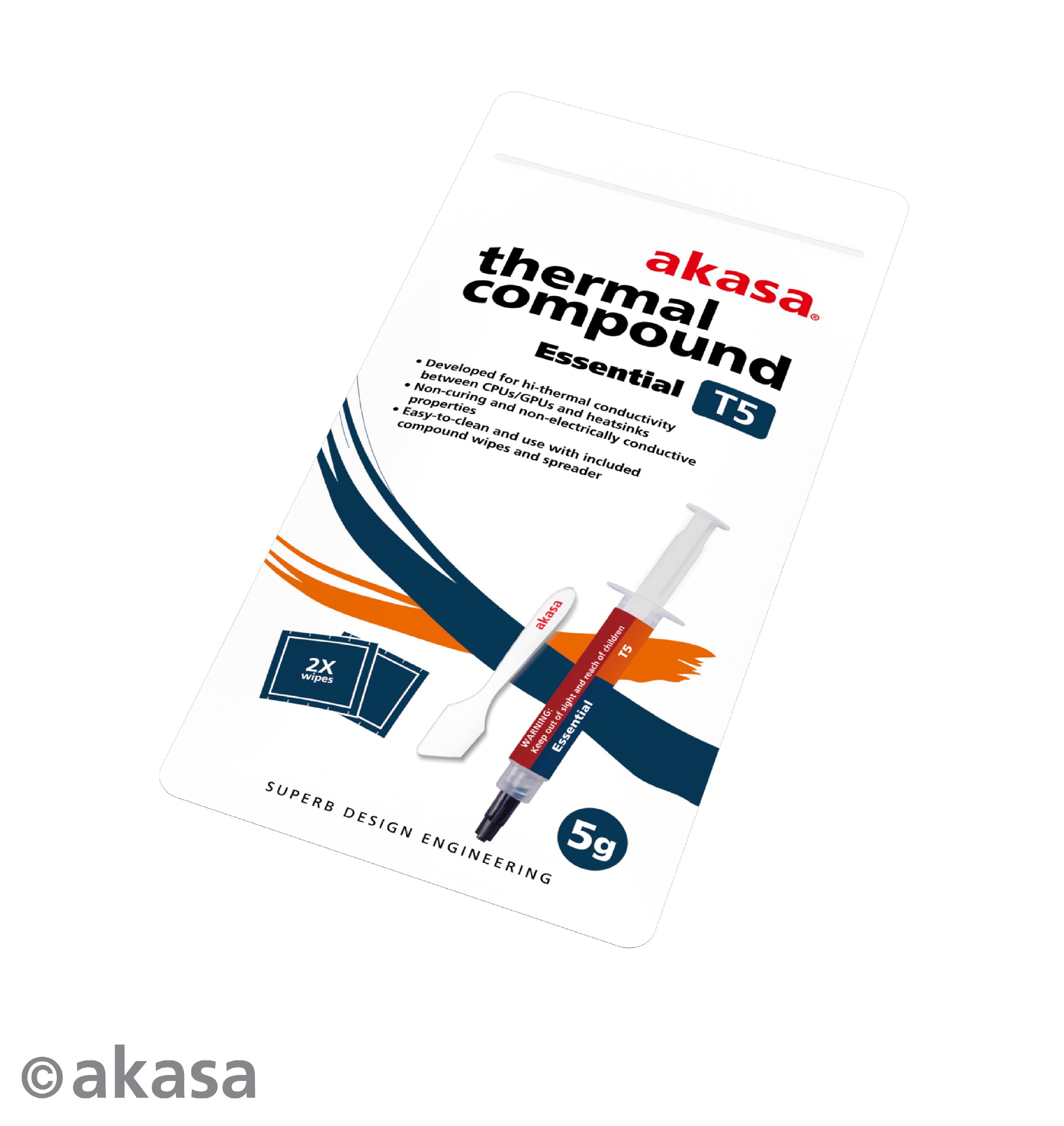 Akasa T5 Eessential, Hi-Performance Thermal Compound, 5g