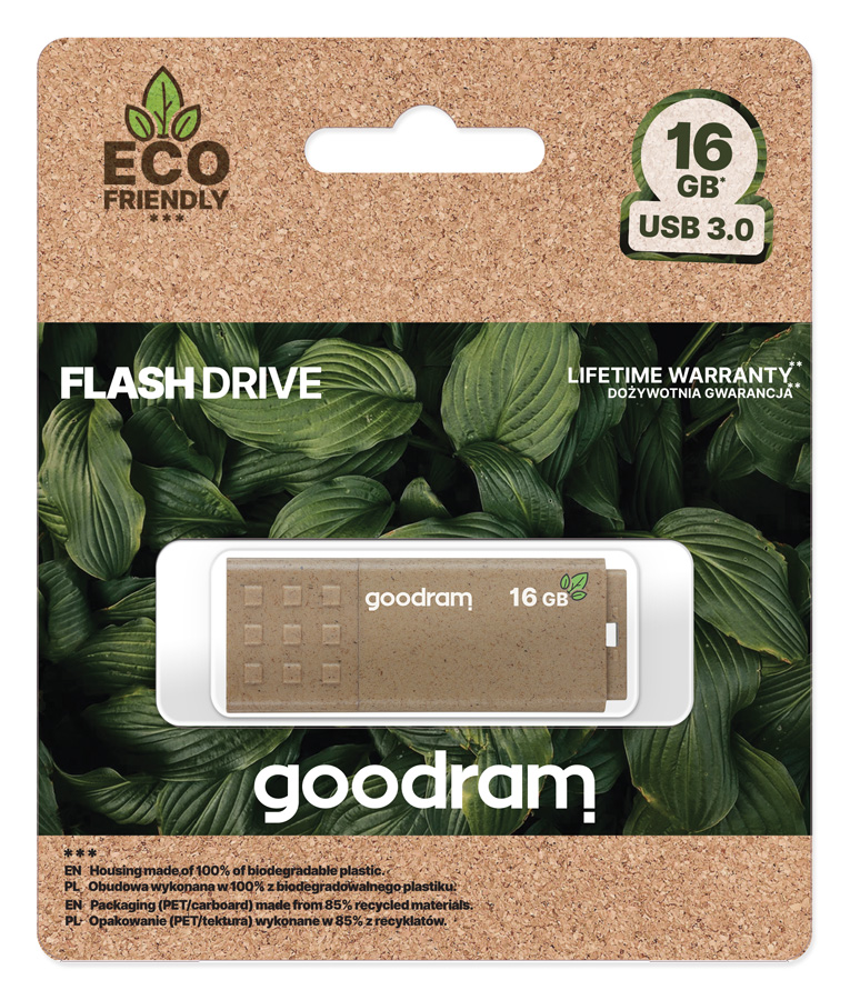 Goodram 16GB UME3, 100% biologisch afbreekbare materialen, USB 3.0 interface