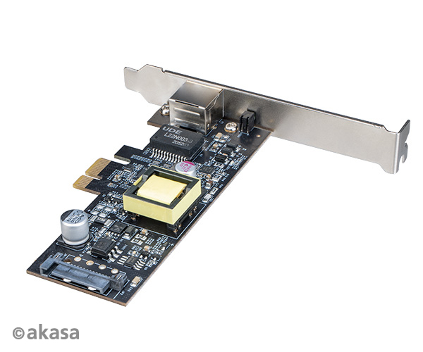 Akasa 2.5G PCIe Network Card with PoE up to 25.5W