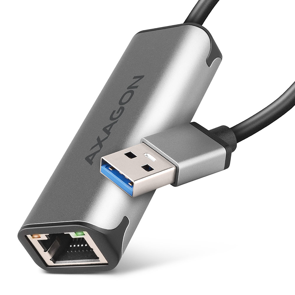 AXAGON ADE-25R Type-A USB3.2 Gen 1 - 2.5 Gigabit Ethernet 10/100/1000/2500 Adapter, titan grey