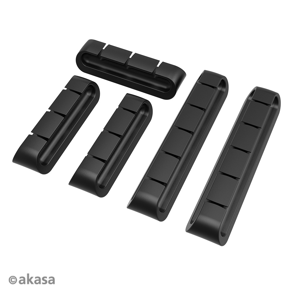 Akasa Cable Cord Holder, 3x3-port + 2x5-port, black colour