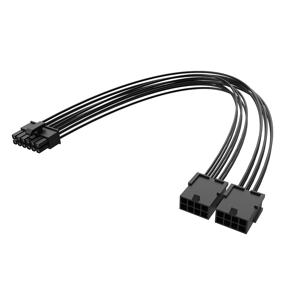 Akasa PCIe 12-Pin to Dual 8-Pin Adapter Cable, 30cm