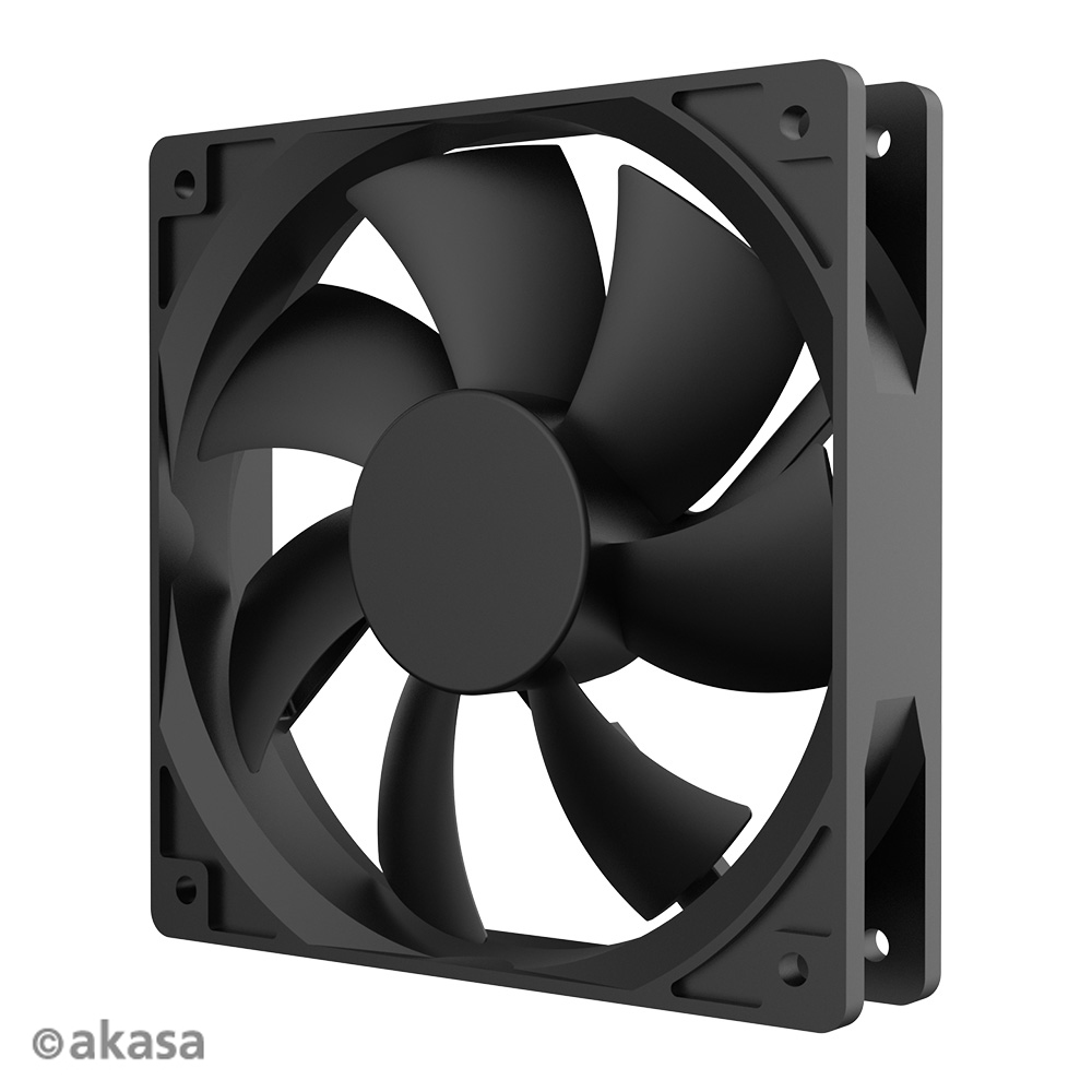 Akasa Smart Black, 3 Pack, 12cm PWM HD bearing black fan, 600-1600RPM
