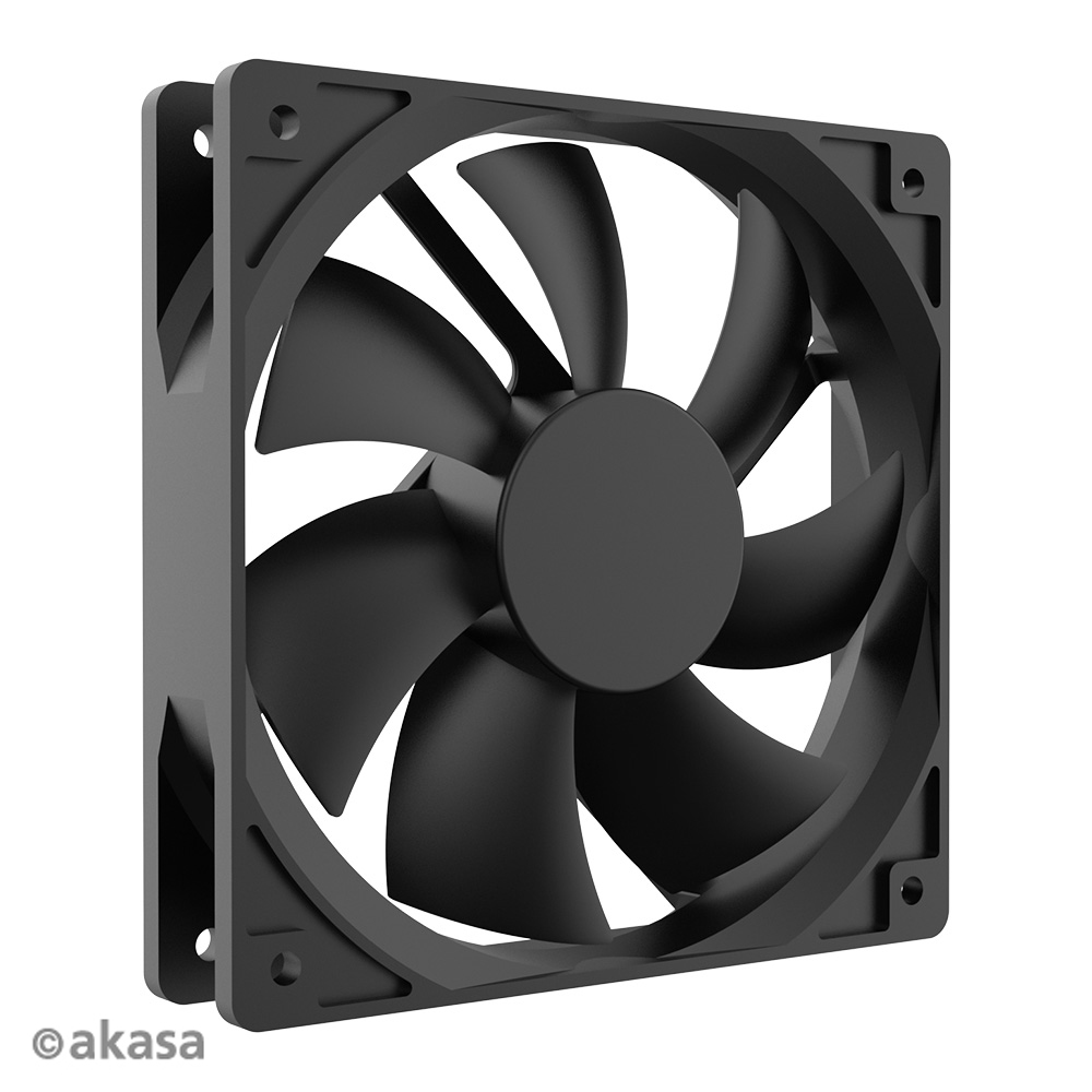 Akasa Smart Black 12cm PWM HD bearing black fan, 600-1600RPM