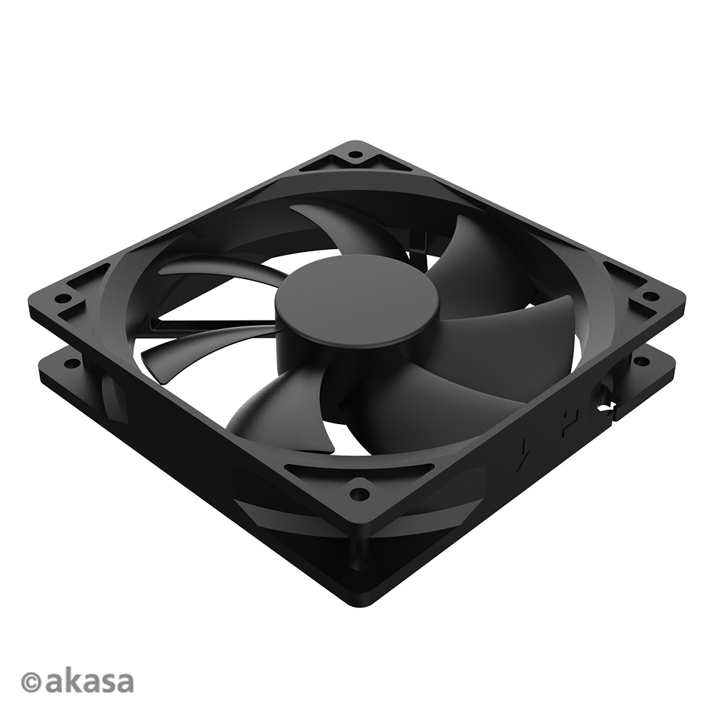 Akasa Smart Black, 3 Pack, 12cm PWM HD bearing black fan, 600-1600RPM