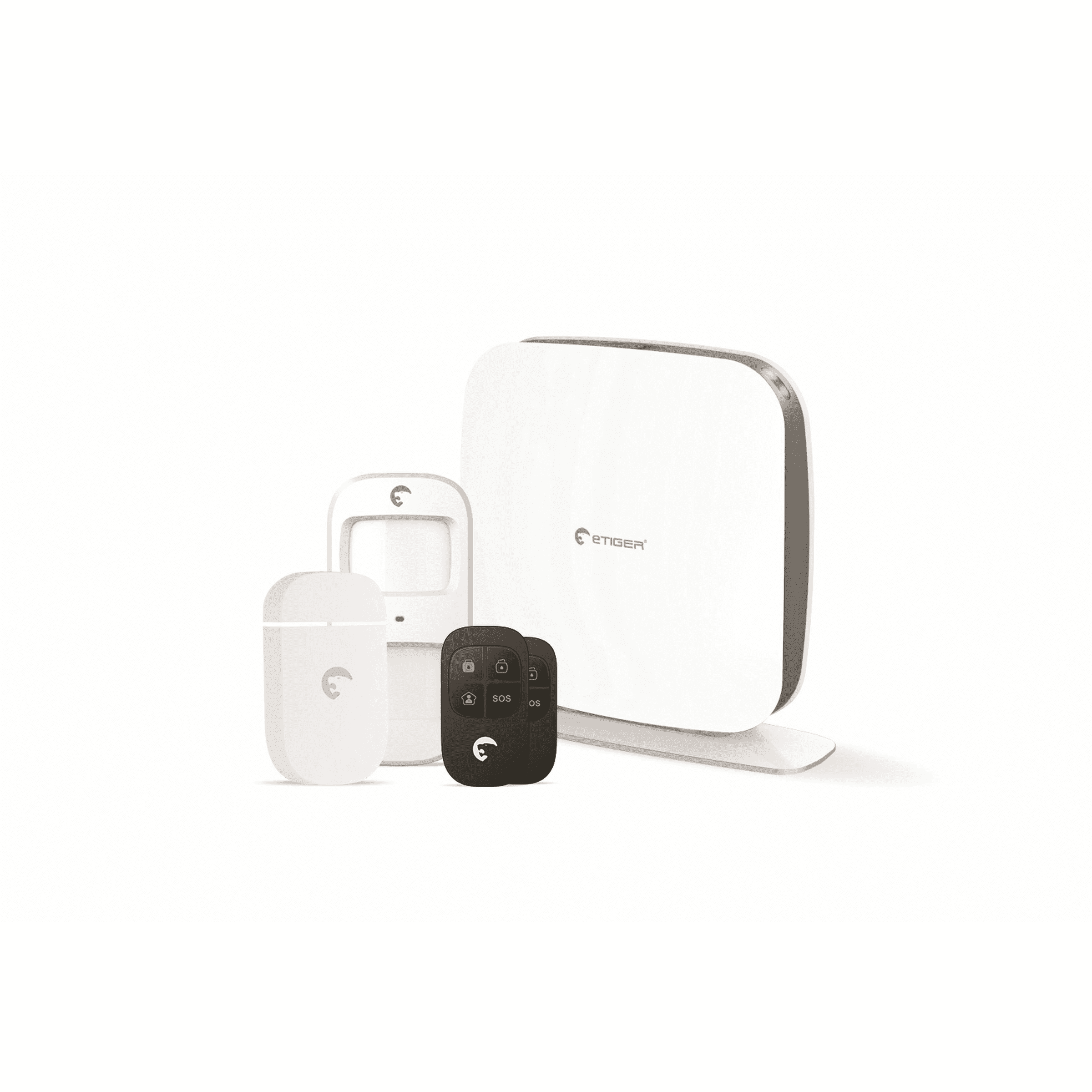eTIGER draadloos WiFi alarmsysteem Secual Box met GSM communicatie via app voor iOS en Android en optionele SIM kaart