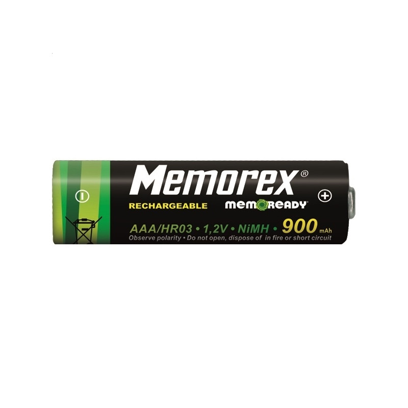 Memorex rechargable 900mAh R03/AAA x 4 BL Ready NiMH A0783, multipack