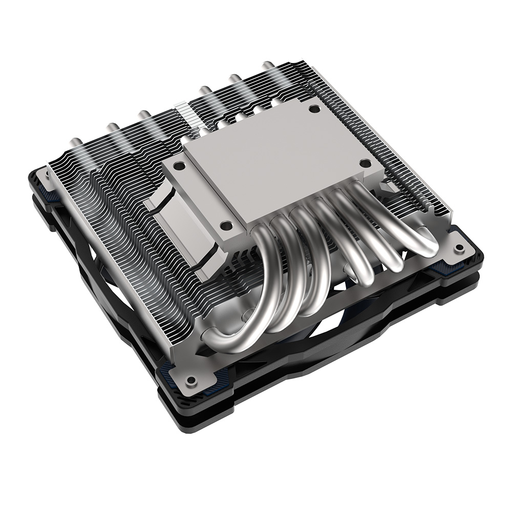 Akasa CPU cooler Alucia H6LS,6 Heatpipes Low-Profile CPU Cooler, 57mm height, LGA115x, 1200, AM4