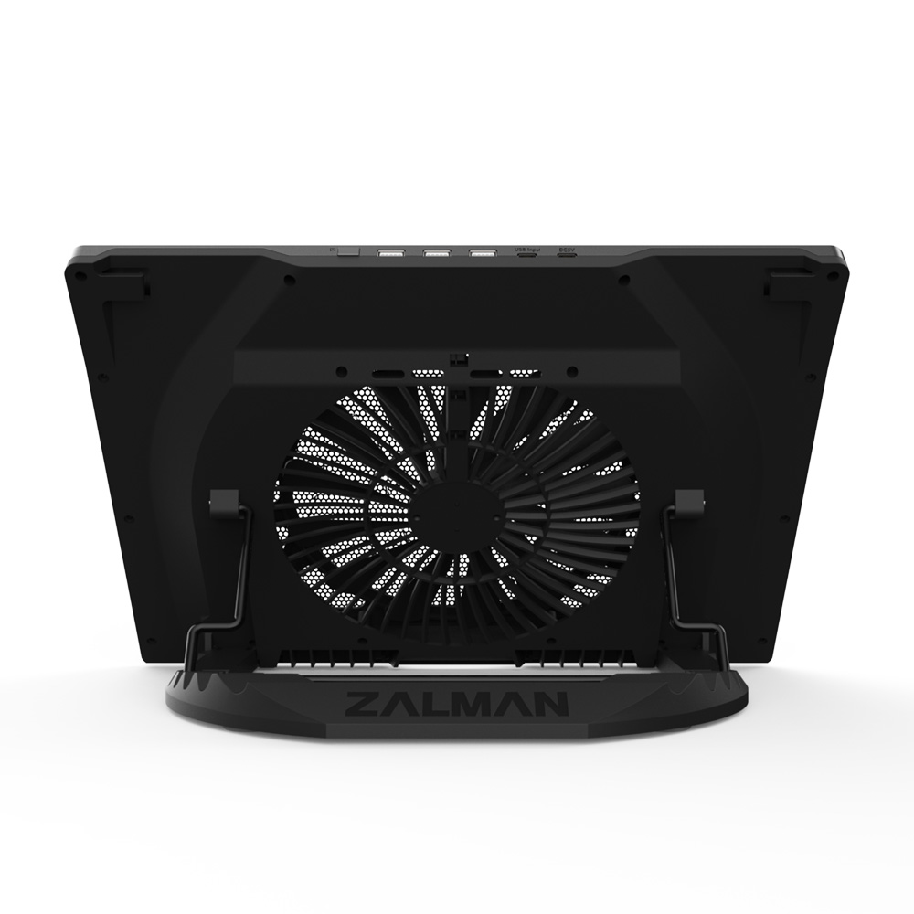 Zalman ZM-NS3000 - High Performance Notebook Cooling Stand/ 200mm Fan/ 4 level angle adjustment/ 3Modes Fan speed & White LED control/ Ports : USB 2.0 x 3, USB Type-C Data x 1 & Power x 1/ 760rpm plm10%/ Up to 17