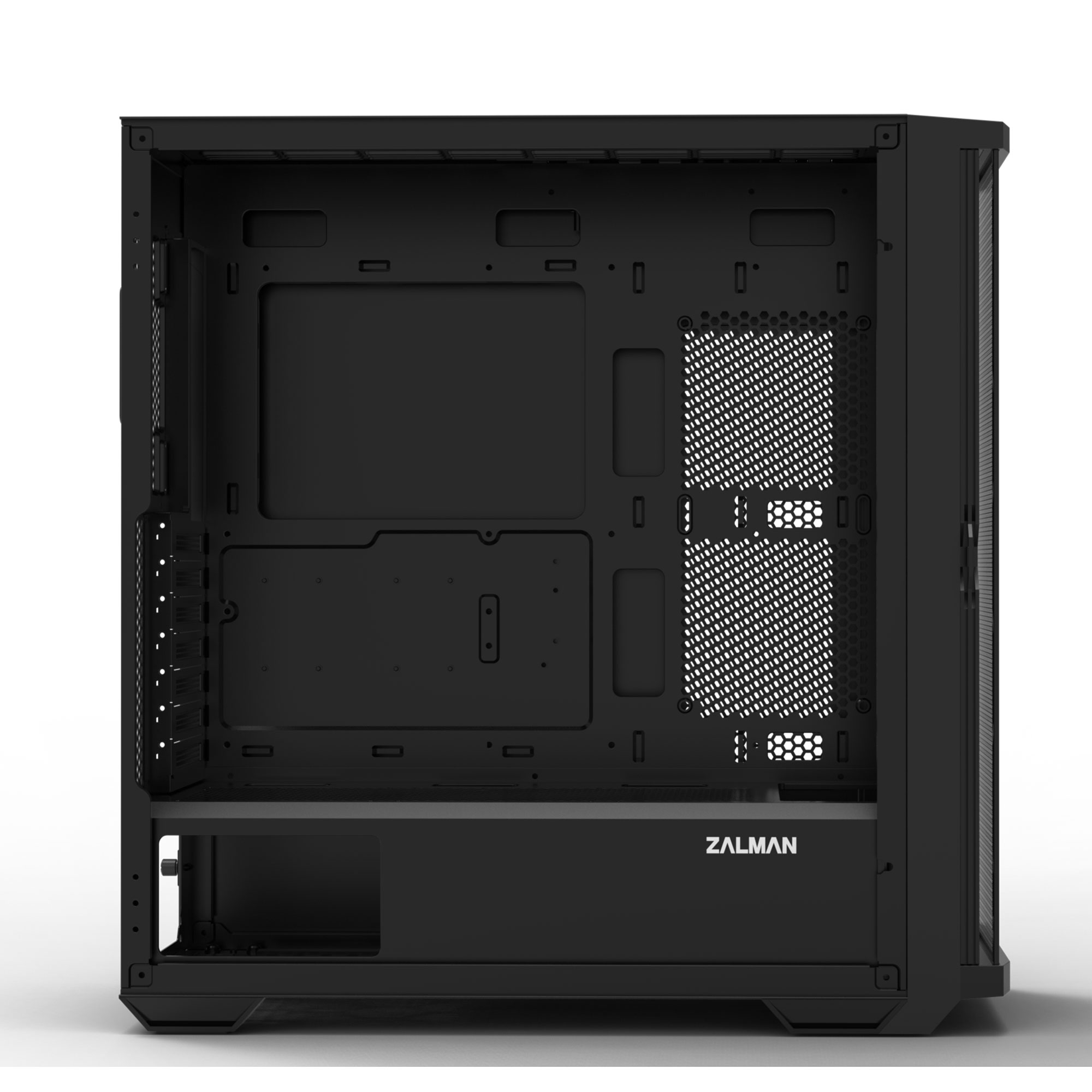 Zalman Z10 - ATX Mid-Tower Case/ Pre-installed fan: 3x 120mm(Front), 1x 120mm(Rear)/ T/G Side Panel, Mesh Front Panel/ Convenient Sliding Dust Filter at Front/ 1x USB Type-C applied/ GPU Support Brace Included/ Dimension : 481 x 220 x 488 (H)mm