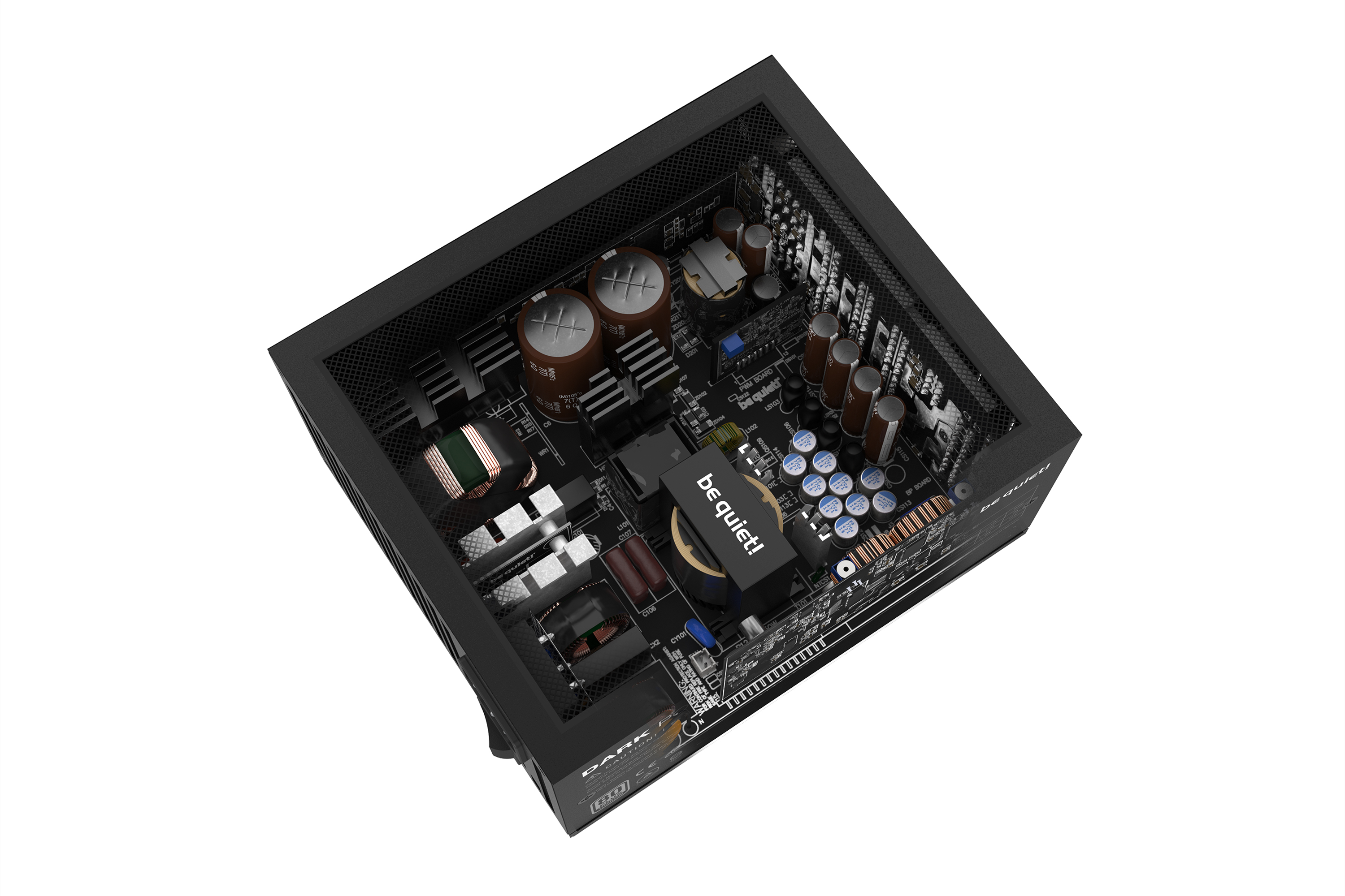 be quiet! Dark Power 13 1000W, ATX3.0, 80+Titanium, 1x 12VHPWR (600W), ErP, Energy Star 8 APFC, Sleeved, 4xPCI-Ex(6+2), 13xSATA, 3xPATA, Full Cable Management, Switchable 4 or 1 Rail, Silent Wings 135
