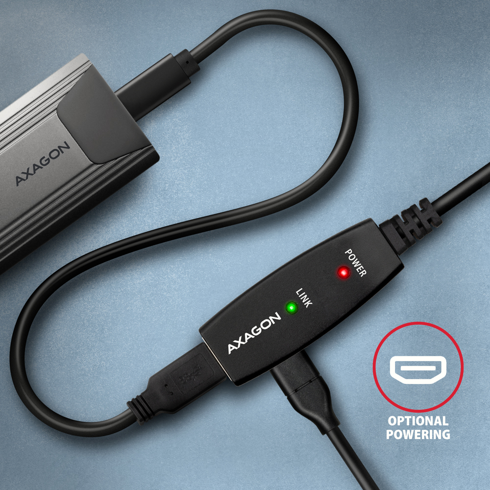 AXAGON ADR-310 USB 3.2 Gen 1 A-M -> A-F active extension/repeater cable 10m