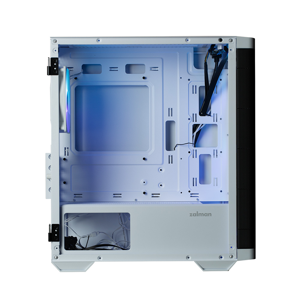 Zalman M4 White micro-ATX front Mesh, side Tempered Glass case, ARGB controller, included 4 x 120 mm ARGB Fan, 1 x 3.5, 2 x 2.5 , 385(D) x 208(W) x 425(H)mm