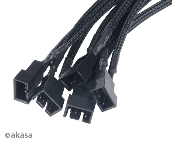 Akasa PWM fan splitter cable, 5 pwm fans on 1 mainboard, *MOLEXM, *FANM