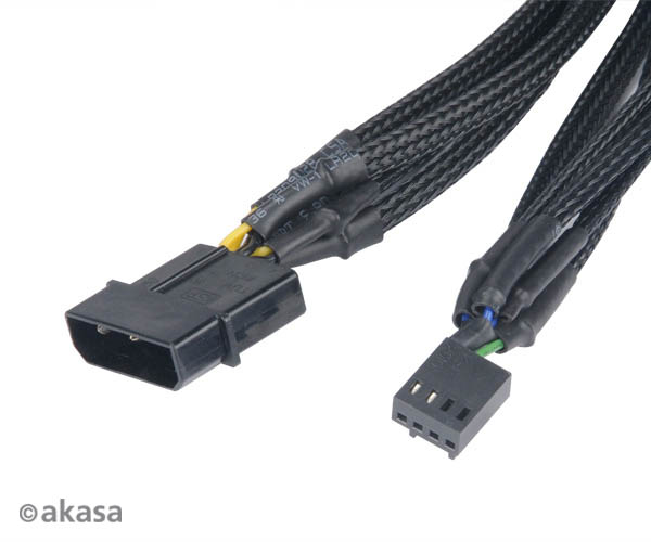 Akasa PWM fan splitter cable, 5 pwm fans on 1 mainboard, *MOLEXM, *FANM