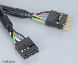 Akasa Firewire ieee1394 internal extension cable 40 cm male-femal, *MBM, *MBF