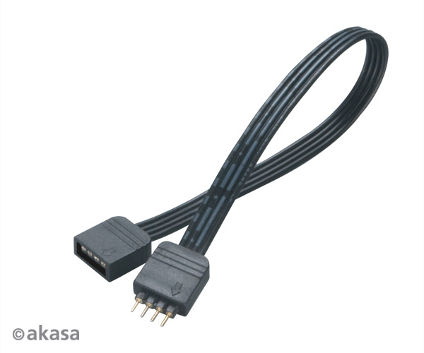 Akasa VegasM LED Strip Light extension cable, 50 cm cable with 4 pin RGB male to female connectors