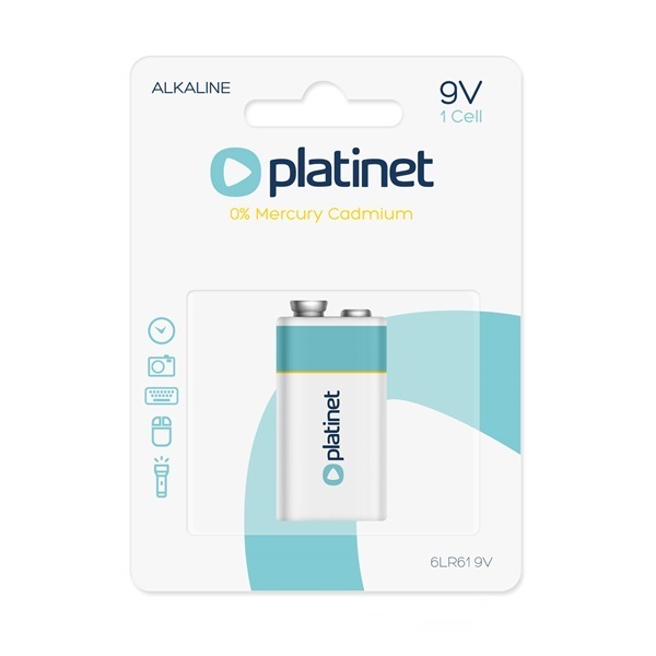 Platinet 9V Alkaline batterij / 6LR61