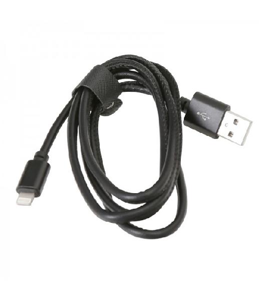 PLATINET USB LIGHTNING LEATHER CABLE 1M 2,4A BLACK