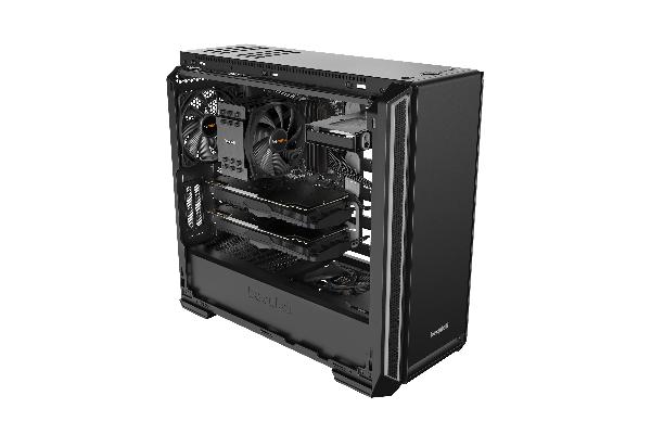 be quiet! Silent Base 601 Silver, 532 x 230 x 513, IO-panel 2x USB 3.0, 1x USB 2.0, HD Audio, 3 (7) x 3,5, 6 (14) x 2,5, inc 2x 140 mm Pure Wings 2, dual air channel cooling, 3-in-1 airintake sidepanel