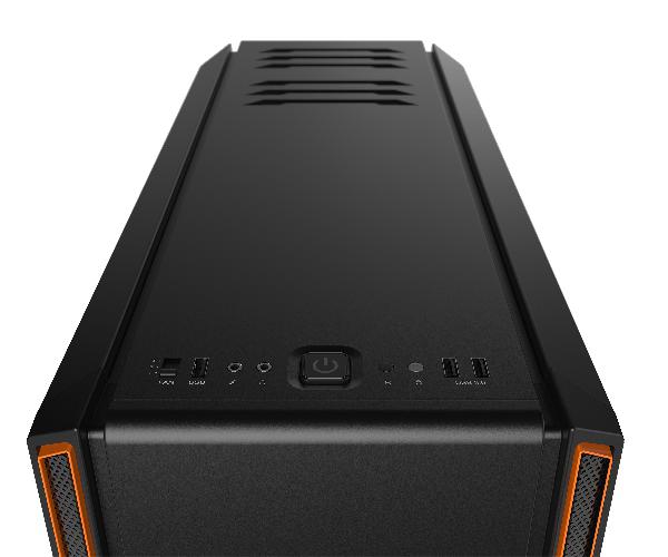 be quiet! Silent Base 601 Orange, 532 x 230 x 513, IO-panel 2x USB 3.0, 1x USB 2.0, HD Audio, 3 (7) x 3,5, 6 (14) x 2,5, inc 2x 140 mm Pure Wings 2, dual air channel cooling, 3-in-1 airintake sidepanel ***