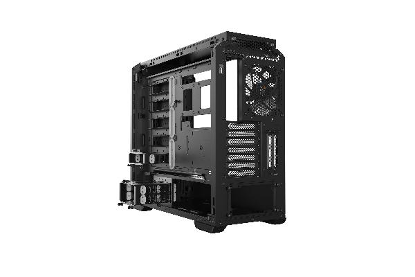 be quiet! Silent Base 601 Window Silver, 532 x 240 x 514, IO-panel 2x USB 3.0, 1x USB 2.0, HD Audio, 3 (7) x 3,5, 6 (14) x 2,5, inc 2x 140 mm Pure Wings 2, dual air channel cooling, Tinted and Tempered Glass side panel