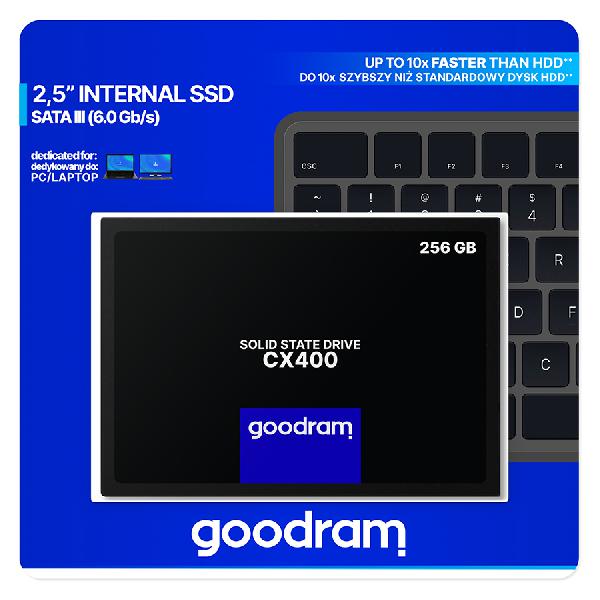 GOODRAM CX400, SSD 2.5, 256 GB SATA III, Phison S11, TLC, Retail