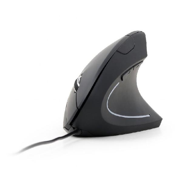 Gembird Ergonomische muis, USB 1,35m, rechtshandig, instelbaar 1200 - 3200 DPI, optisch, 6-knops, 95 x 65 x 36 mm