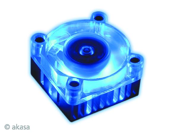 Akasa Chipset cooler with 4cm black fan and double sided thermal bonding tape