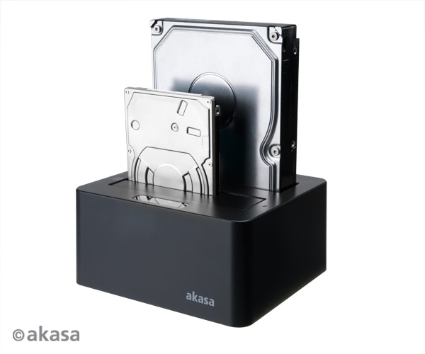 Akasa DuoDock X3, Dual bay USB 3.1 Gen 1 clone docking station (Standalone supported)