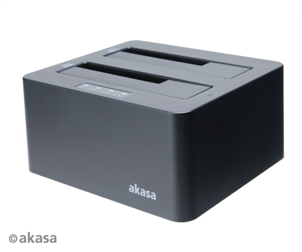 Akasa DuoDock X3, Dual bay USB 3.1 Gen 1 clone docking station (Standalone supported)