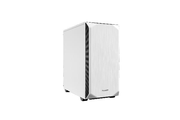 be quiet! Pure Base 500 White, 450 x 231 x 443, IO-panel 2x USB 3.0, HD Audio, 2x 3,5, 5x 2,5, inc 2x 140 mm Pure Wings 2, Watercooling ready