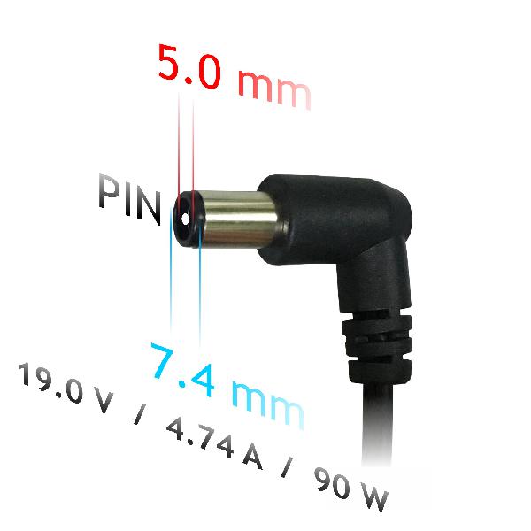 Akyga AK-ND-04 notebook adapter voor HP 19V / 4.74A 90W 7.4 x 5.0 mm + pin HP 1.2m