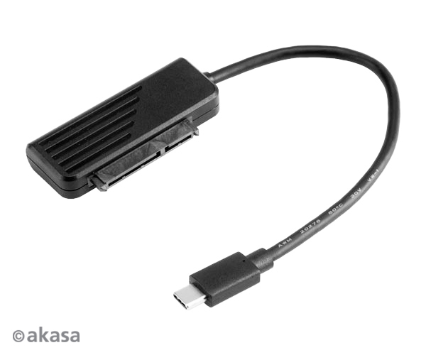 Akasa USB C 3.1 Gen1 Adapter Cable for 2,5 SATA SSD & HDD , 0,2m , *USBCM, *SATAM