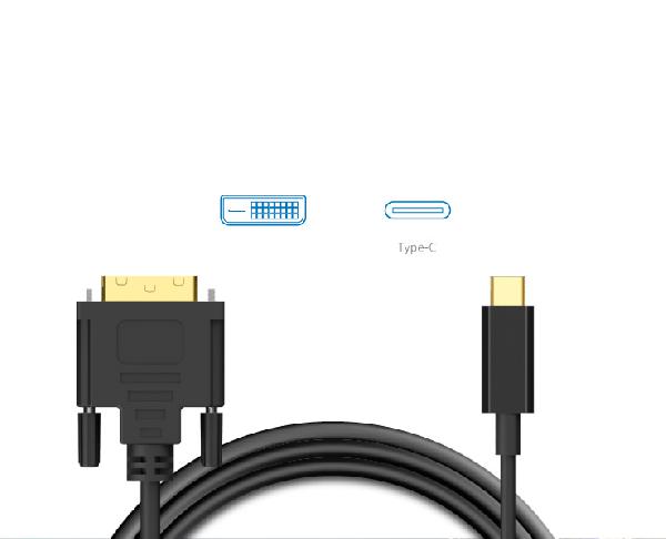 Akasa Type C to DVI-D adapter cable, 1.8 meters, *USBCM, *DVIM
