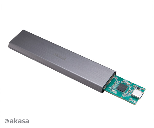 Akasa USB 3.1 Gen2 Superspeed+ , up to 10Gb/s Ali Enclosure for M.2 PCIe NVMe SSD (Supports 2242, 2260 & 2280)