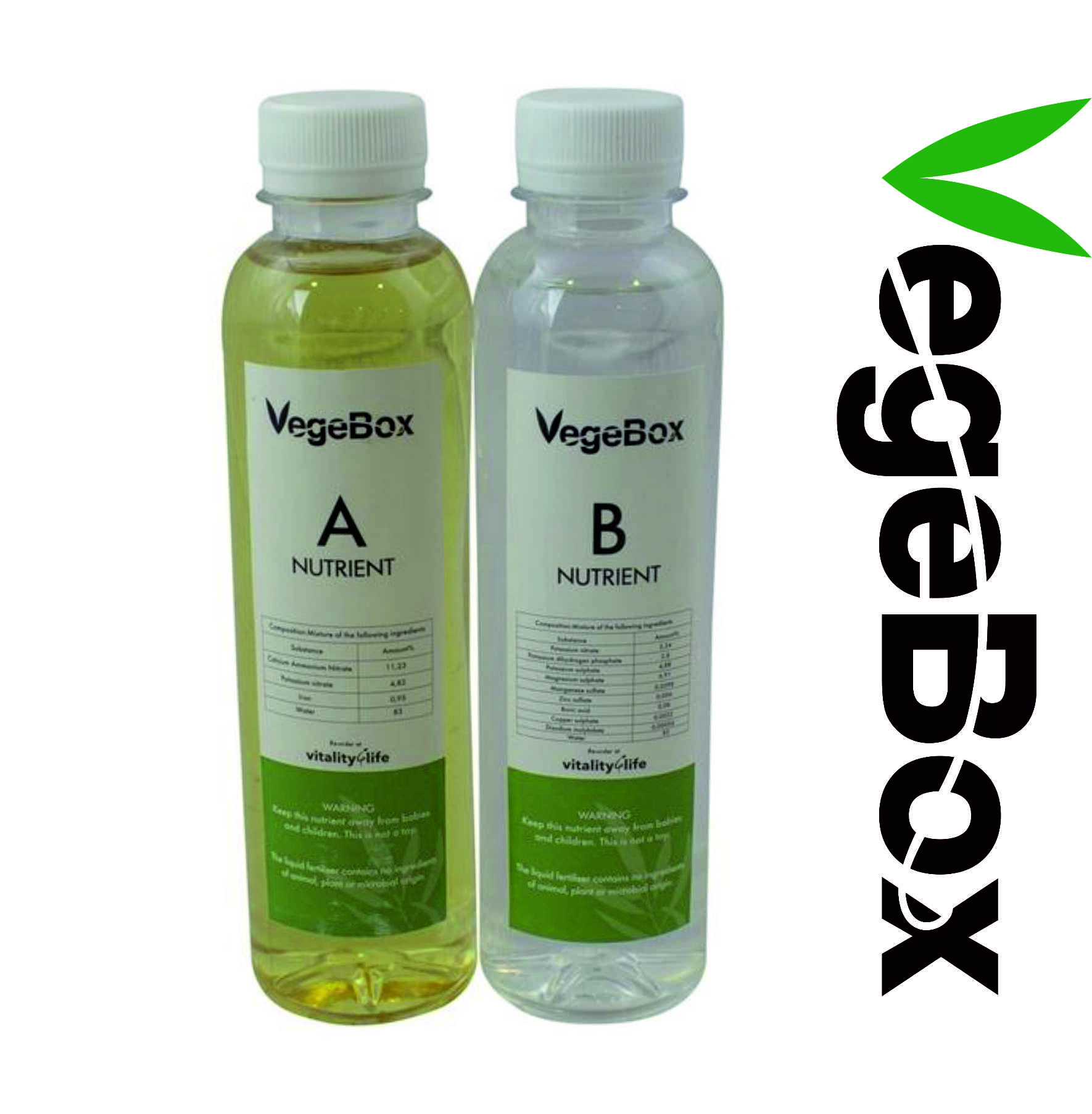 VegeBOX Nutrient Solution(Large)Set with 300ml A+ 300ml B