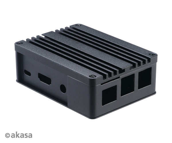 Akasa Pi III Extended Aluminium case with Thermal Modules for Asus Tinker/S and Raspberry Pi 3B+/B (SD Slot concealed)