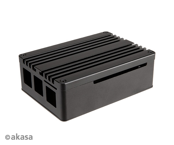 Akasa Gem Pi 4 Extended Aluminium case with Thermal Modules for Raspberry Pi 4 Model B, (SD Slot concealed)