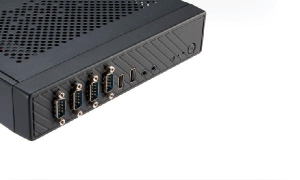 Akasa Cypher SPX, Sub 2L Thin Mini ITX Chassis with 4 COM port openings & 2 x USB 2.0 ports, VESA mountable